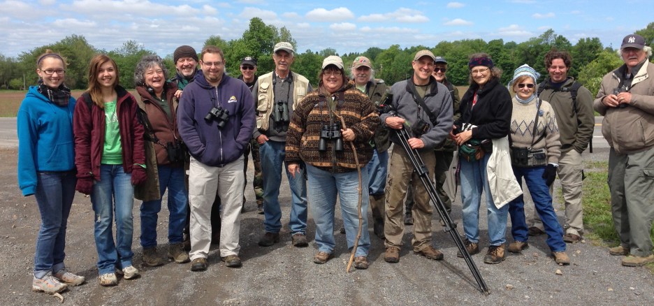 A happy group of birders at Whiskey Hollow . Photo by Joe Brin